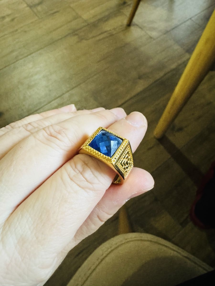 Ringe: Men Ring blue stone stainless steel big size – Neu und originalverpackt aus Aarburg von StavFashion 4