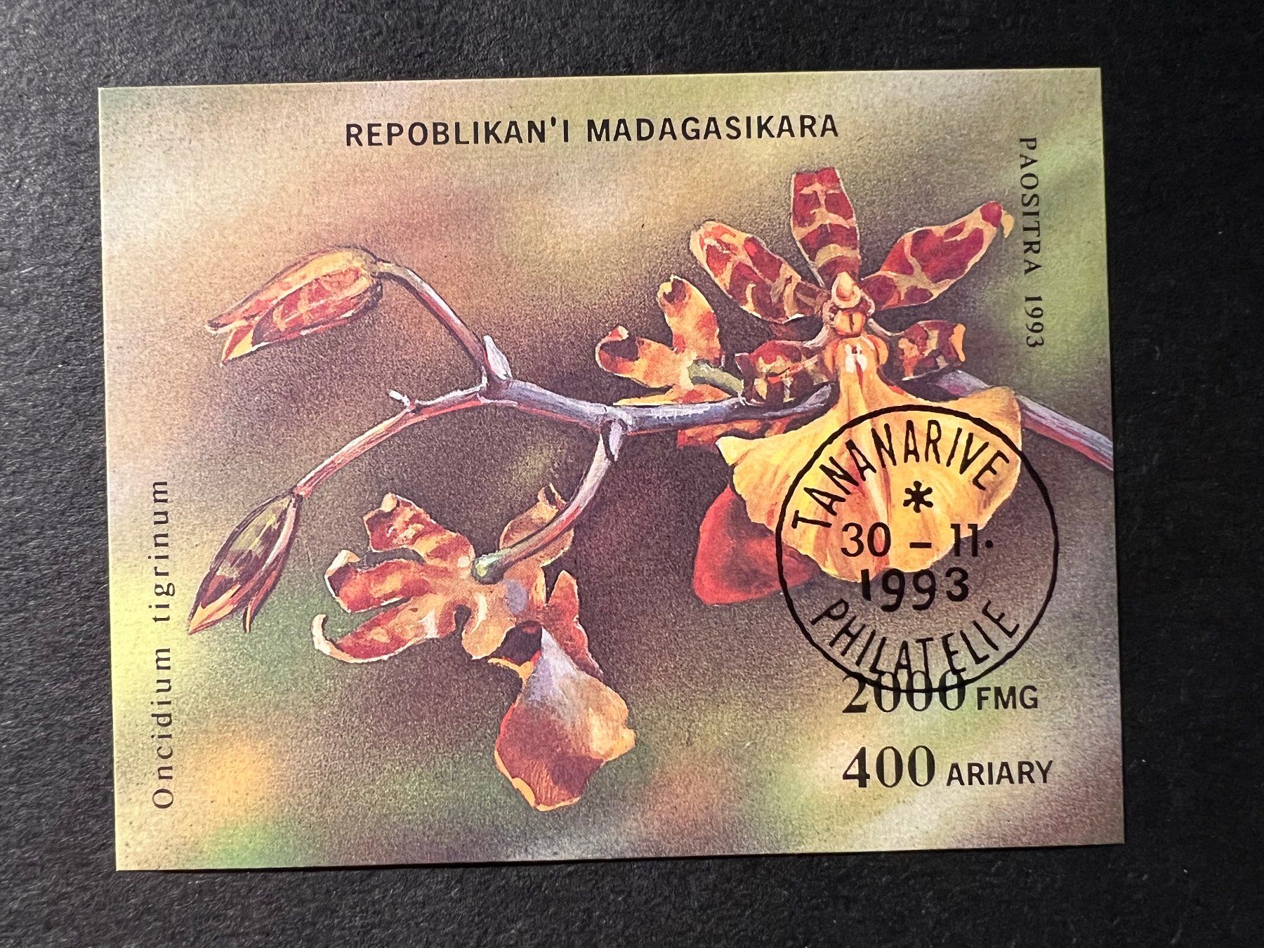 Tutti i francobolli: Madagaskar 1994 Orcidee Block gest. Luxus (E1040) – Usato da Hinwil venduto da Sidi4