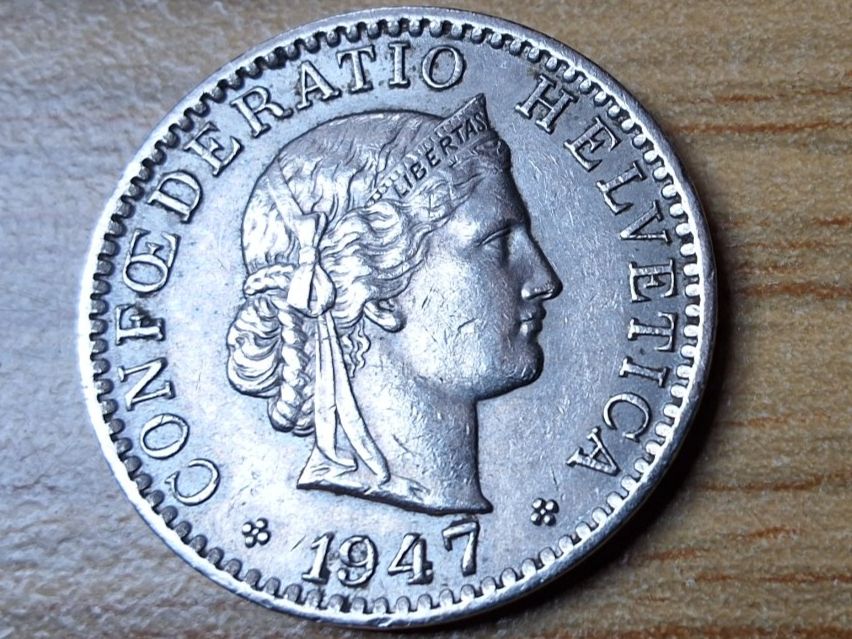 Tutti le monete: 20 Rappen 1947 - fast vorzüglich! – Usato da Münchenstein venduto da purbach1 6