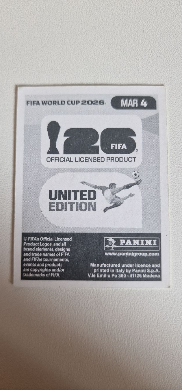 Panini Carte collezionabili: Achraf Hakimi (MAR 4) PANINI 2026 – Nuovo (secondo la descrizione) da Le Sentier venduto da cat_6px5 1