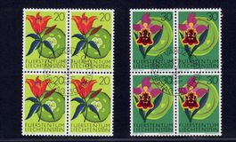 Liechtenstein Serie 4er Blocks 1970