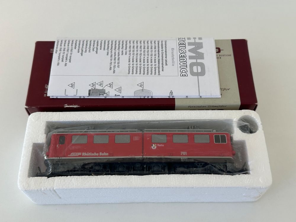 Bemo Modelleisenbahnen: Rarität: Bemo 1254 141 Ge 6/6 II 701 neurot ab 1.- – Neu (gemäss Beschreibung) aus St. Gallen von Modell1zu87 6