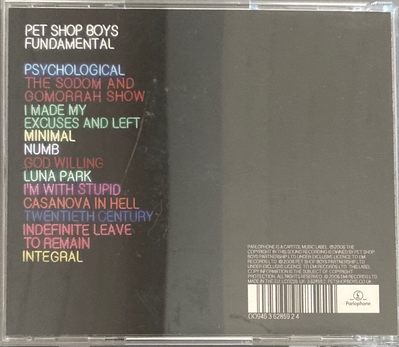 CD: PET SHOP BOYS - FUNDAMENTAL – Usato da Poliez-Pittet venduto da Newtown-Records 1