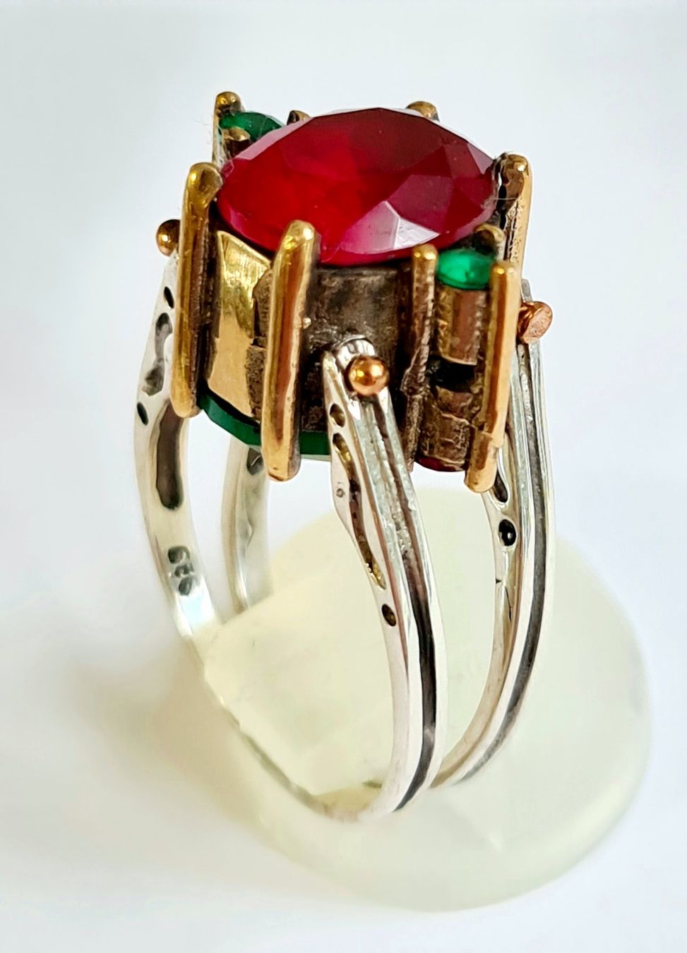 Ringe: Wechsel-Ring Silber mit Rubinen und Smaragden Grösse 58 – Neu (gemäss Beschreibung) aus Zürich von benedikt12