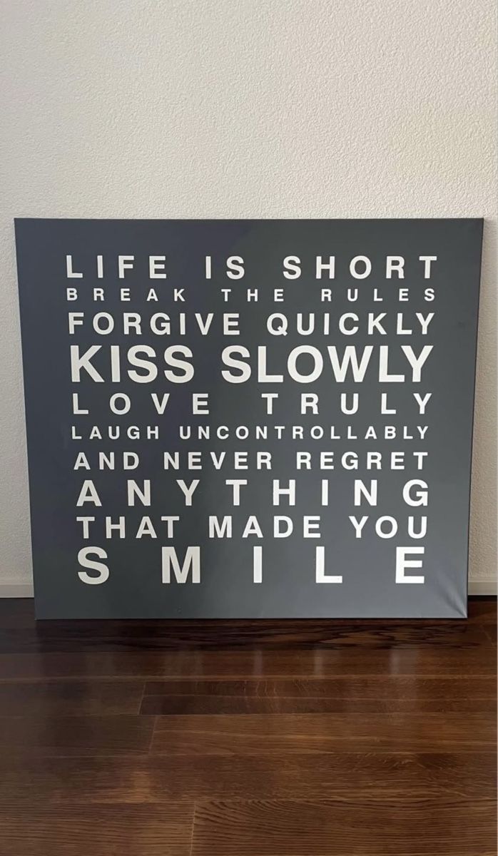 Dipinti: Wandbild Spruch "Life is Short"  – Usato da Liestal venduto da Tschopp77