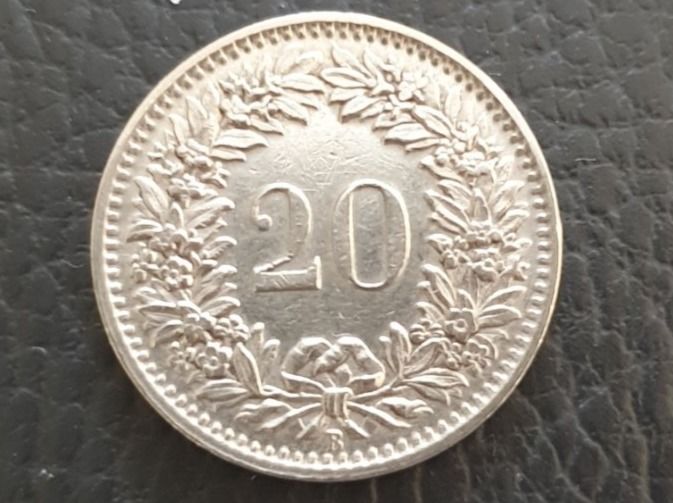 Tutti le monete: 20 Rappen 1929 Top Erhaltung!! – Usato da Biel/Bienne venduto da underdogs 1
