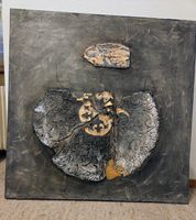Modernes 3D-Strukturbild / Mixed-Media-Kunst auf Leinwand