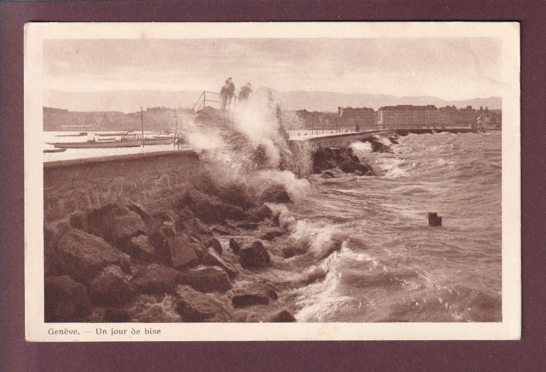 Cartoline postali: GENEVE - Un jour de bise – Usato da Pully venduto da nicecards