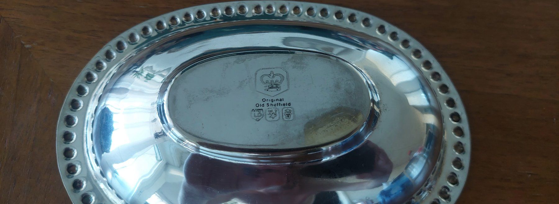 Piatti di portata: Antike Servierschale Old Sheffield Silber Perlrand 16cm – Usato da Balterswil venduto da Ramon1983 2