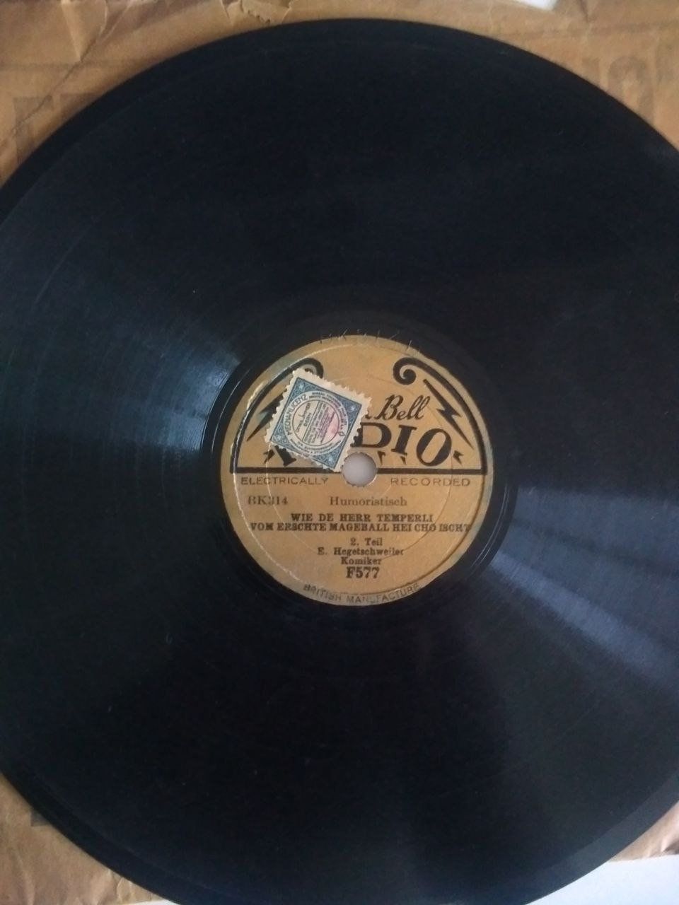 Dischi in vinile: Schellackplatte 20cm - WIE DE HERR TEMPERLI VOM ERSCHTE... – Usato da Horgen venduto da mar_8rbw 2