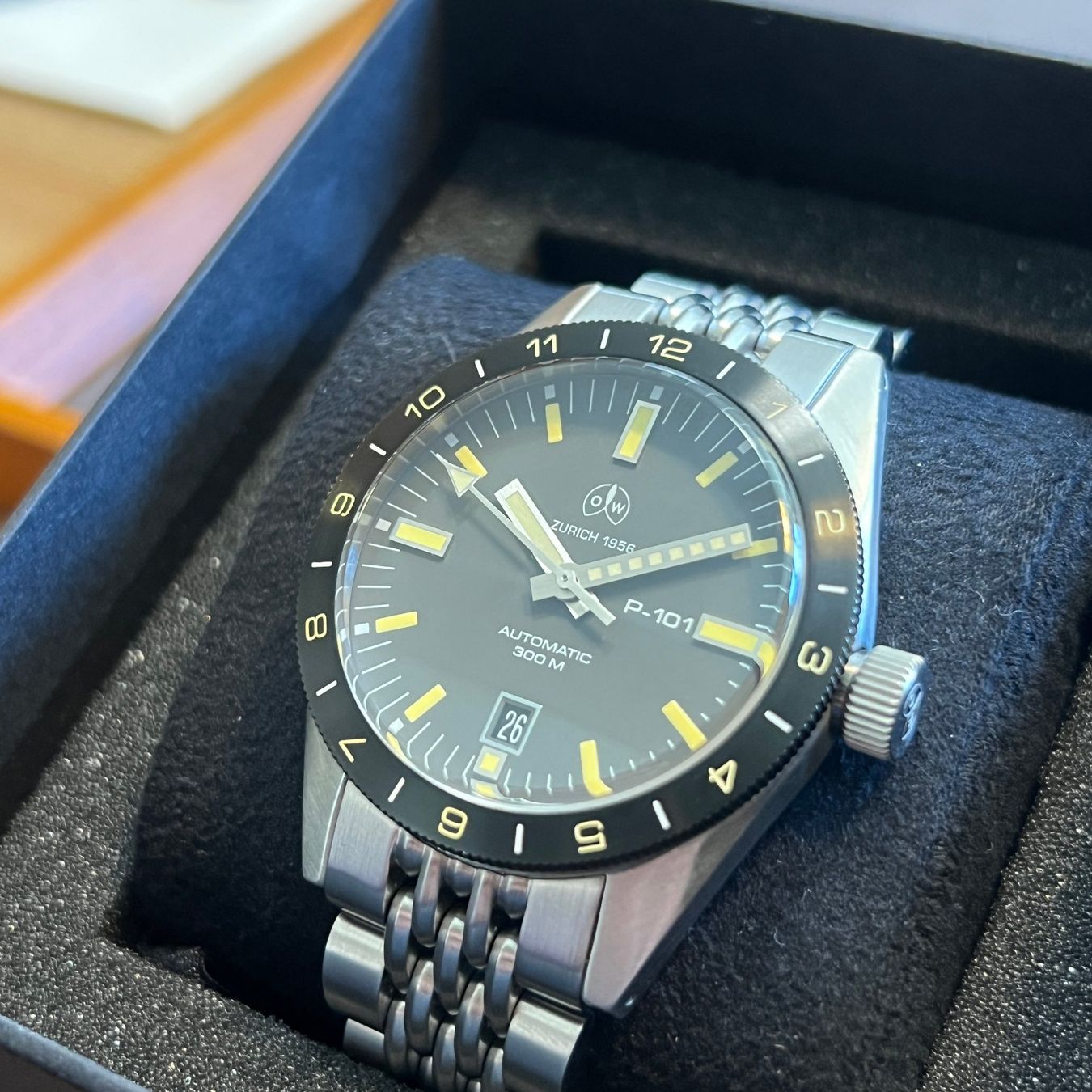 Orologi: Ollech & Wajs Automatic Date Full Set OW P-101S – Usato da Carouge GE venduto da Watchaser 2