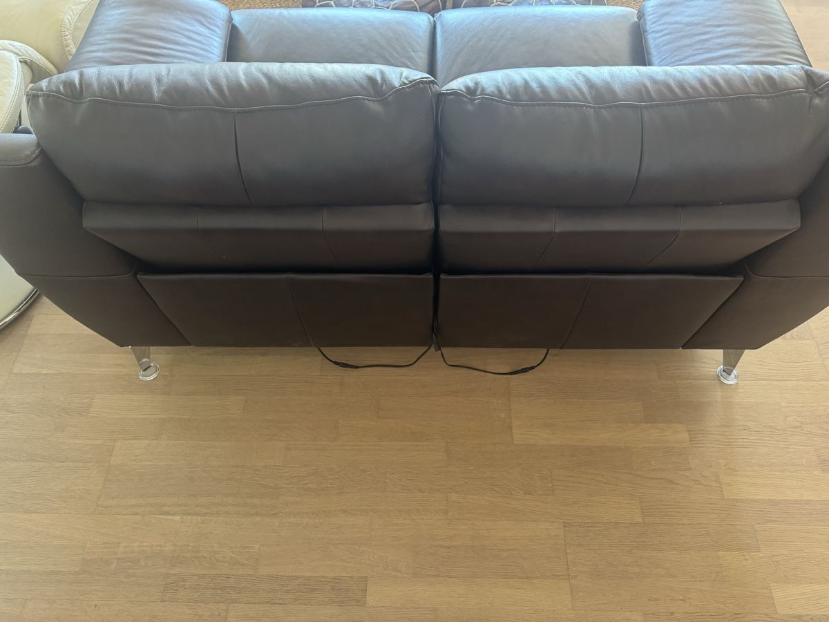Sofas: TOPP!! 2 Echtleder-Sofa braun - elektrisc – Gebraucht aus Wernetshausen von Laurita_lca 2