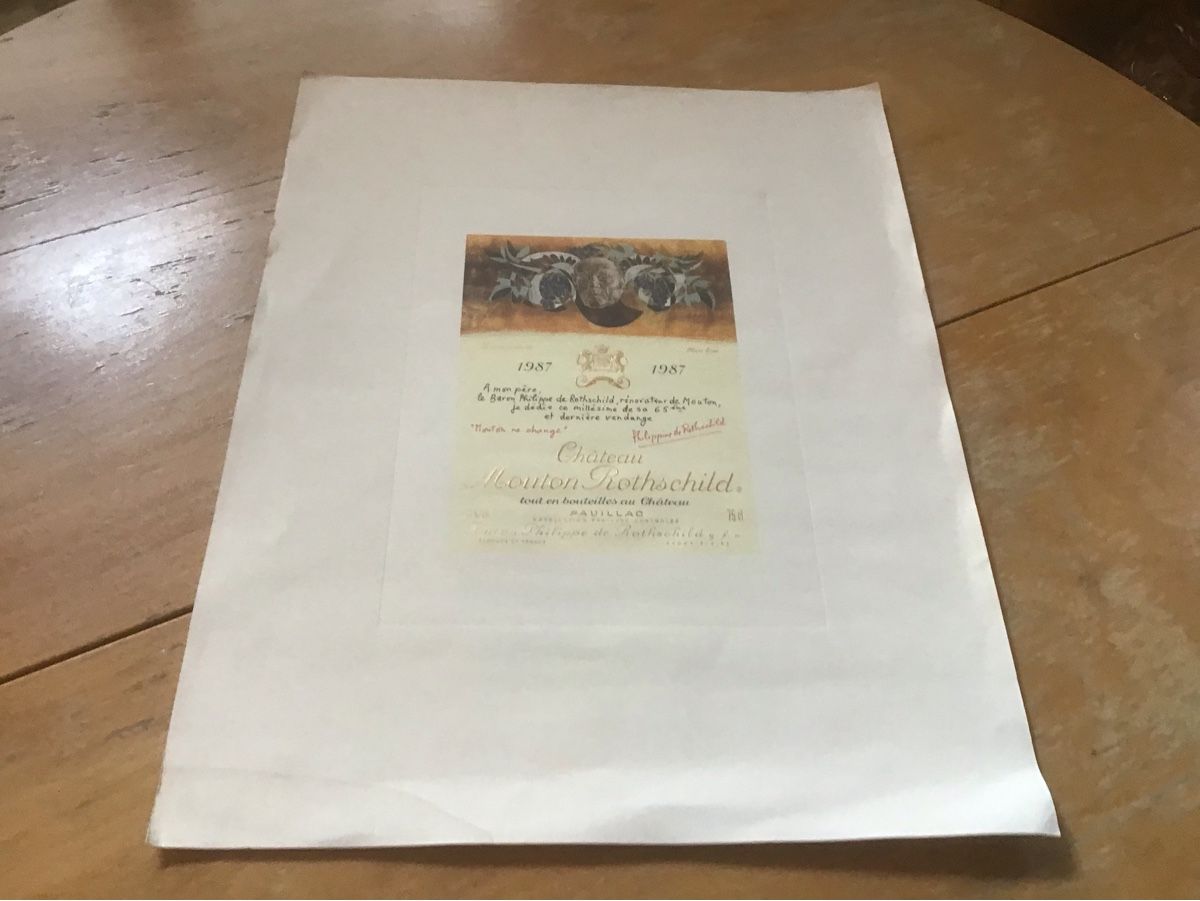 Grafica & Litografie: Lithographie Mouton Rotschild 1987 – Usato da Nods venduto da loredana18 1