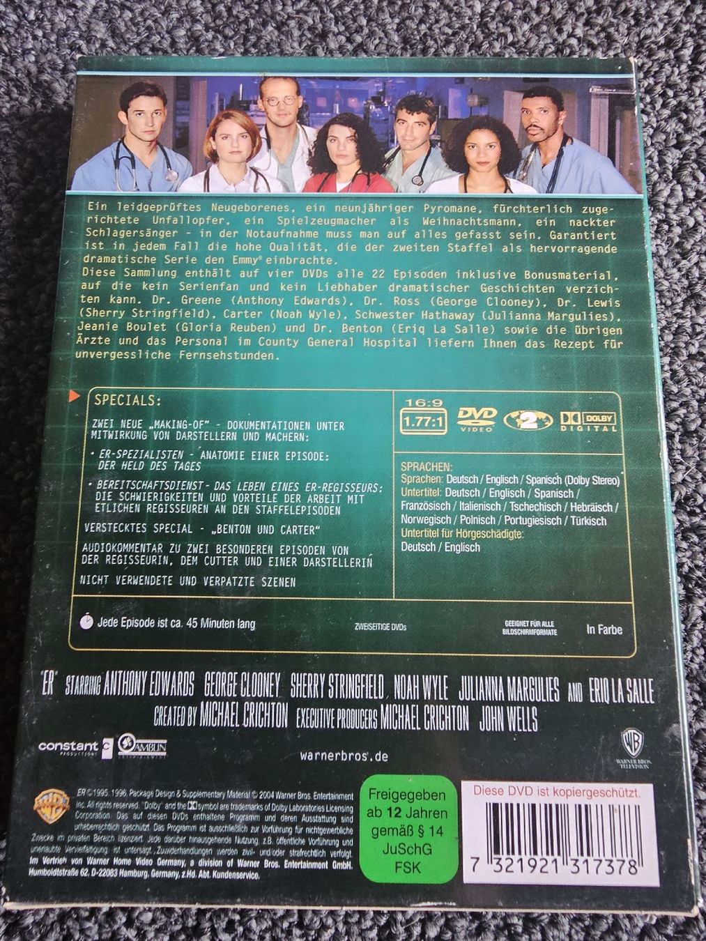 Tutti i DVDs: ER - Die komplette zweite Staffel – Usato da Ruswil venduto da jan_bxl5 1