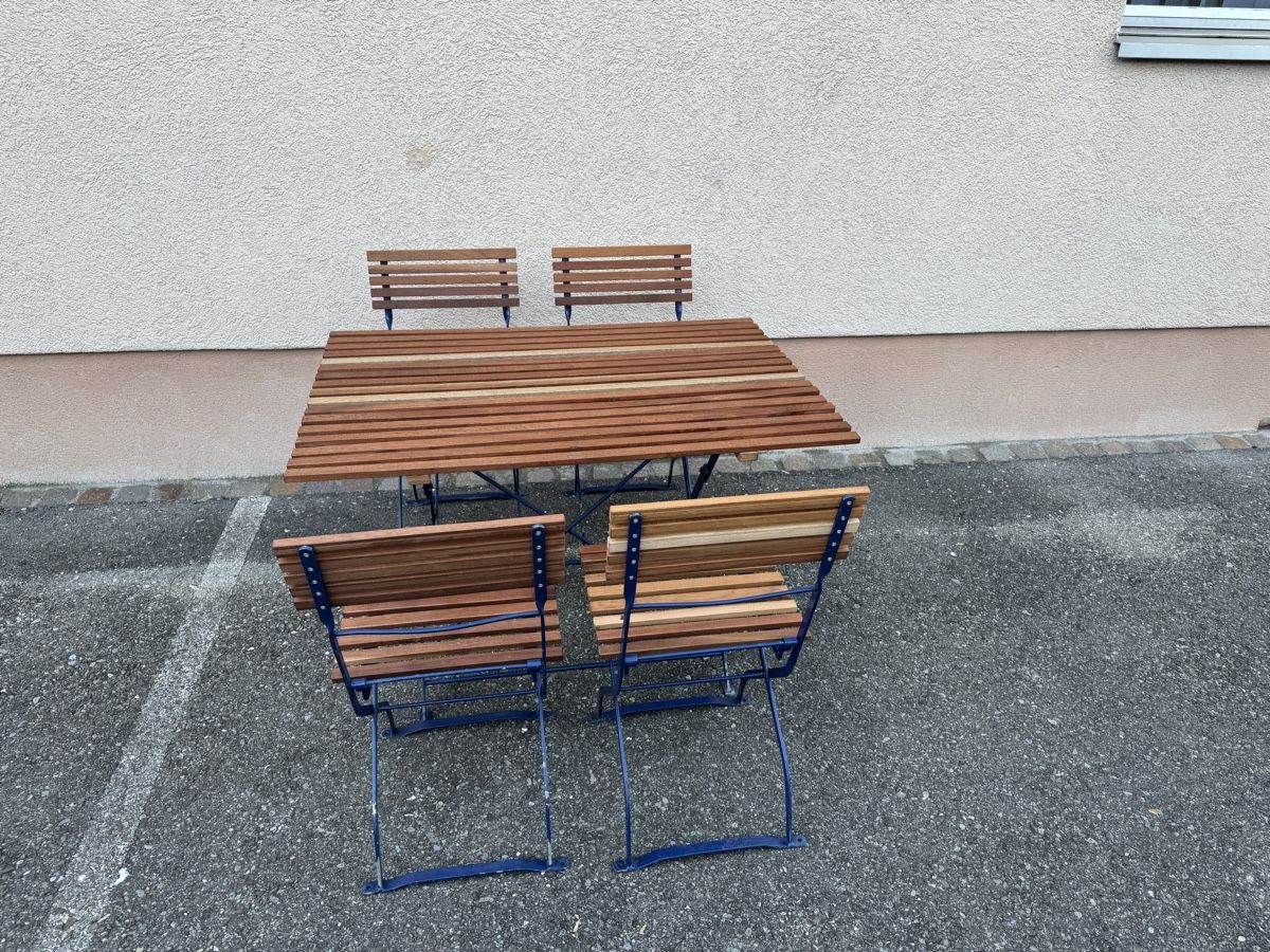 Tischgruppe: Gartenmöbel-Set – Tisch & 4 Stühle - KLAPPBAR – Gebraucht aus Gränichen von onkel_xxl 5