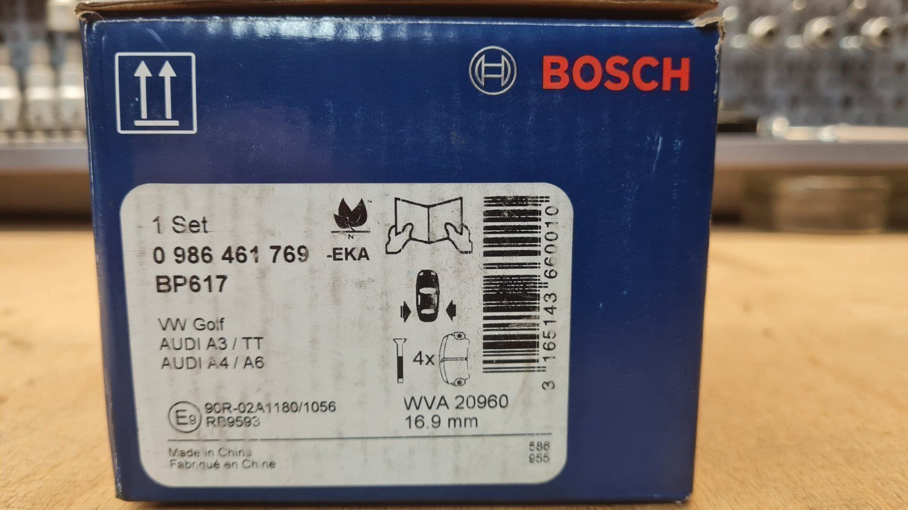 Tutti pezzi di ricambio auto: Bremsbelagsatz Scheibenbremse 0986461769 – Nuovo e nell'imballaggio originale da Wangen SZ venduto da mollosser