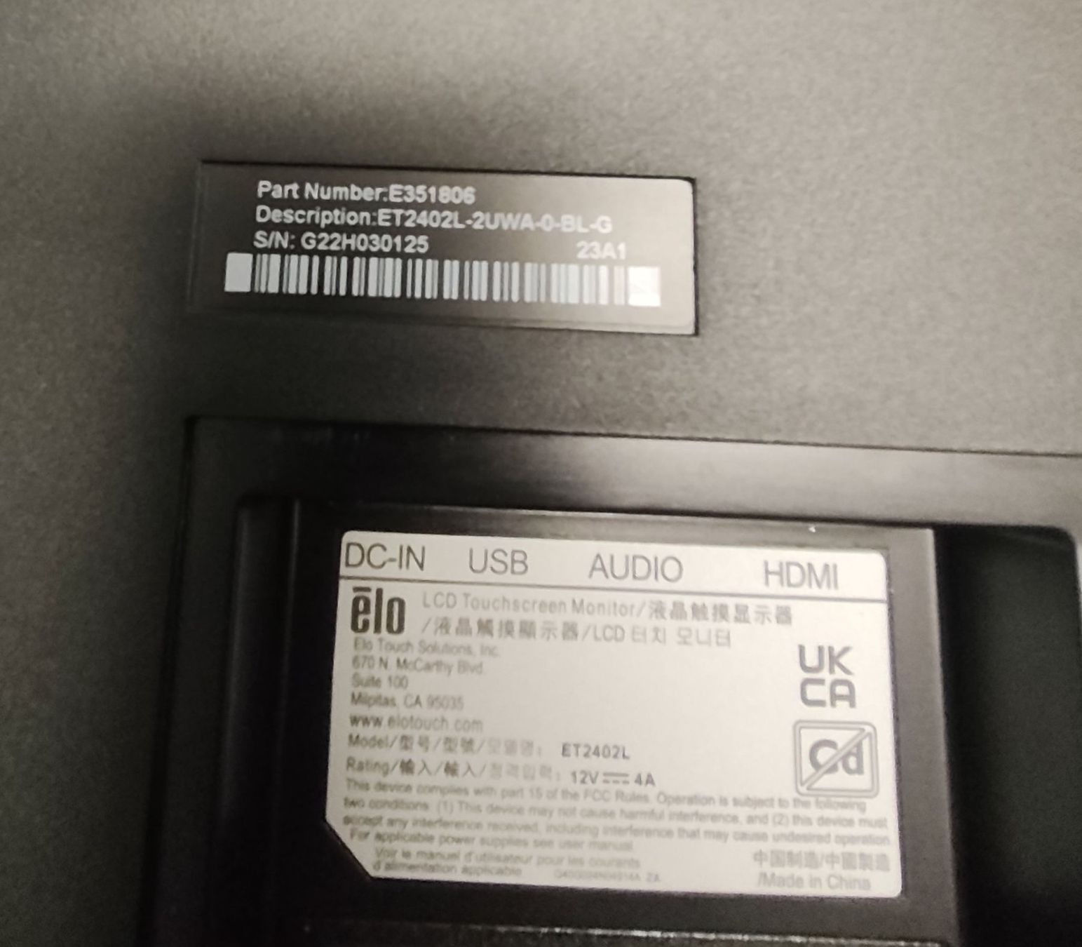 Elo Ecrans: ELO Touch el2402l – D'occasion à Ebikon par Maverik8 1