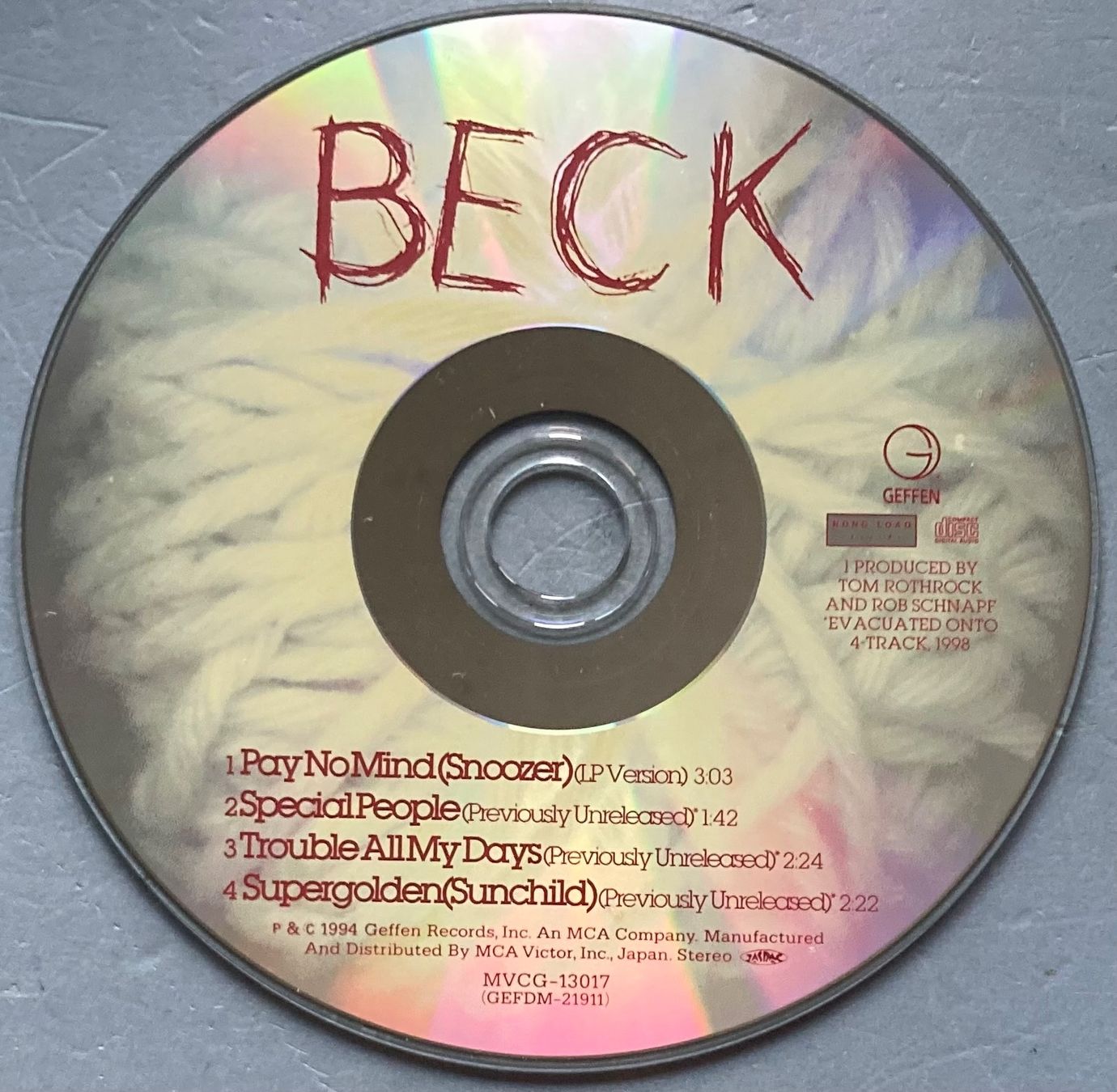 CD: BECK - PAY NO MIND – Usato da Poliez-Pittet venduto da Newtown-Records 1