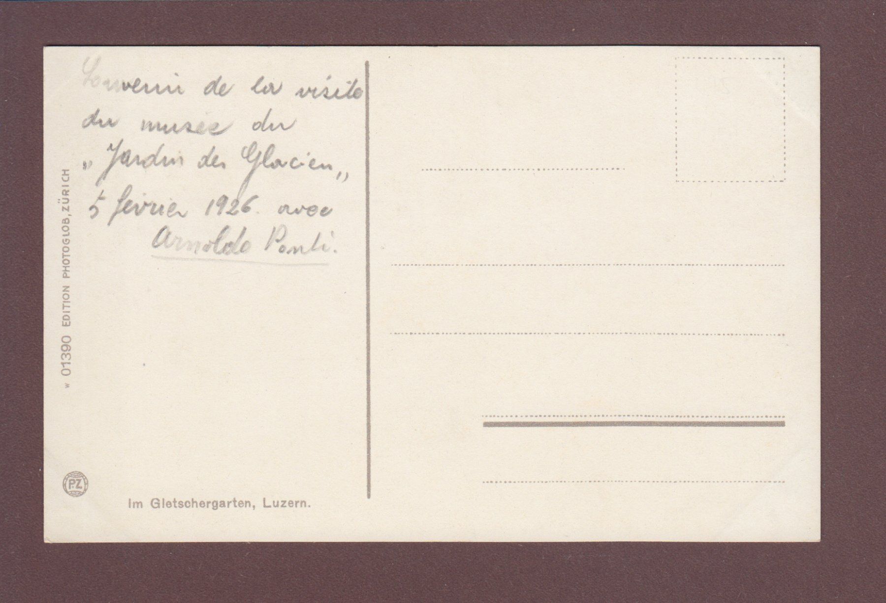 Cartoline postali: LUZERN - Im Gletschergarten – Usato da Pully venduto da nicecards 1