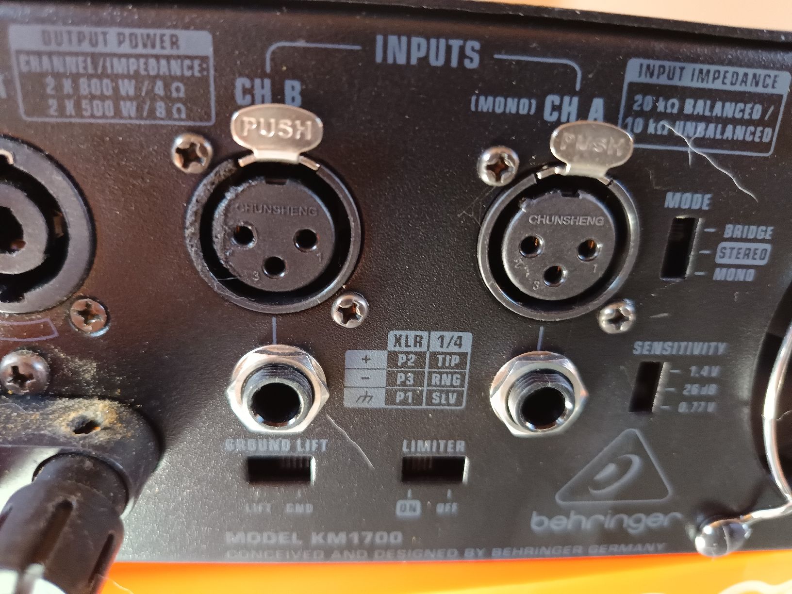 Behringer Amplificatori: Behringer KM1700 Stereo Power Amplifier gebraucht – Usato da Balterswil venduto da jean0502 4