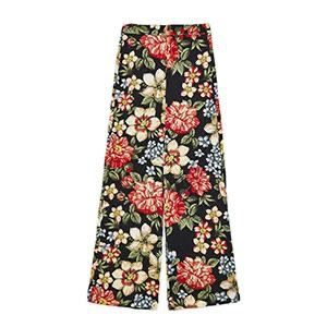 ZARA Damen Hose weit geschnitten Blumenmuster  Grösse S