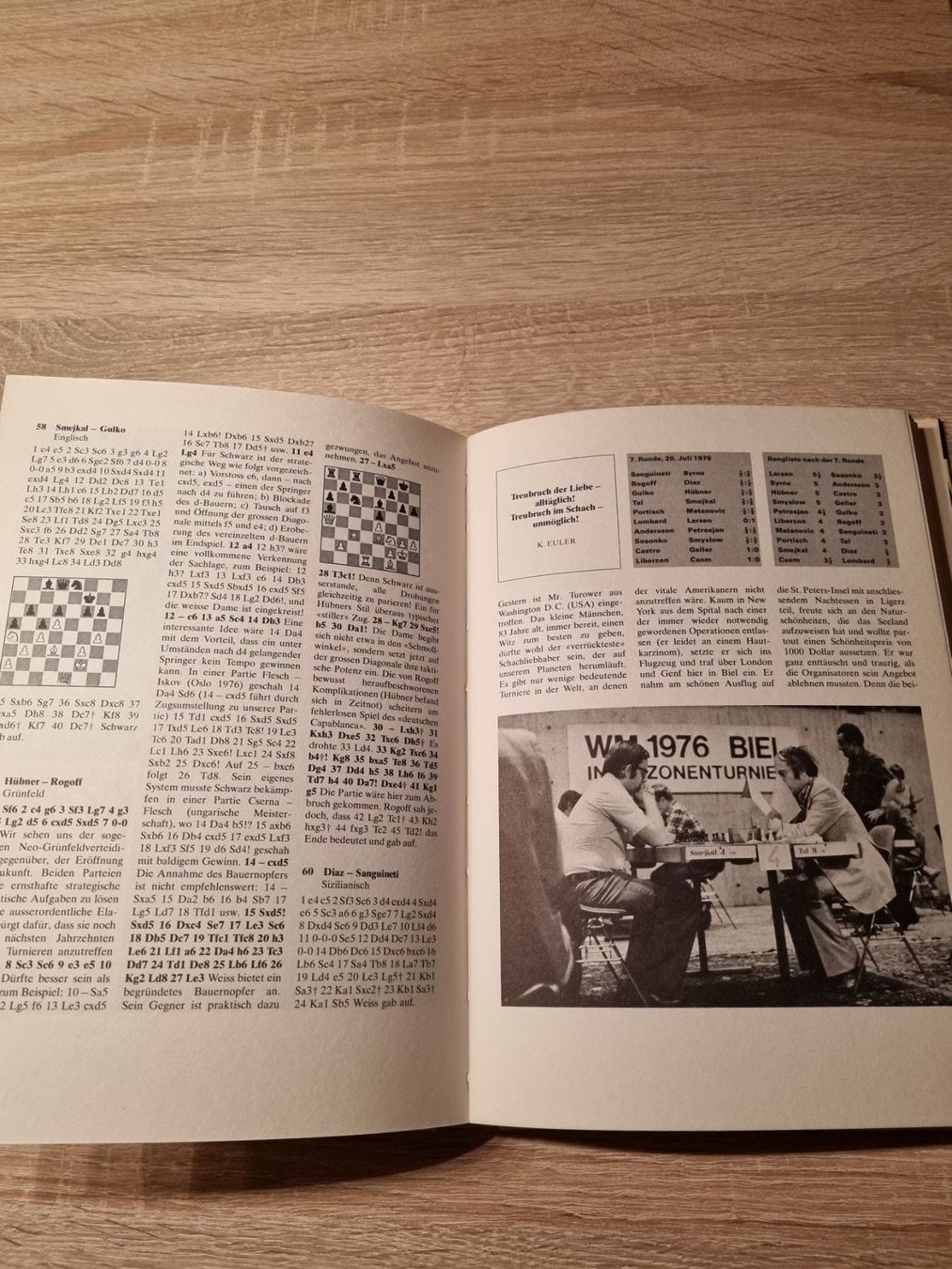 Bücher: Schachbuch WM 76 Interzonenturnier Biel – Gebraucht aus Muttenz von Langerochade 1