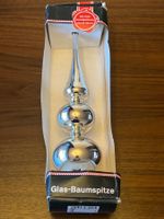 Weihnachten Dekoration: Baumspitze, Glas, silbern
