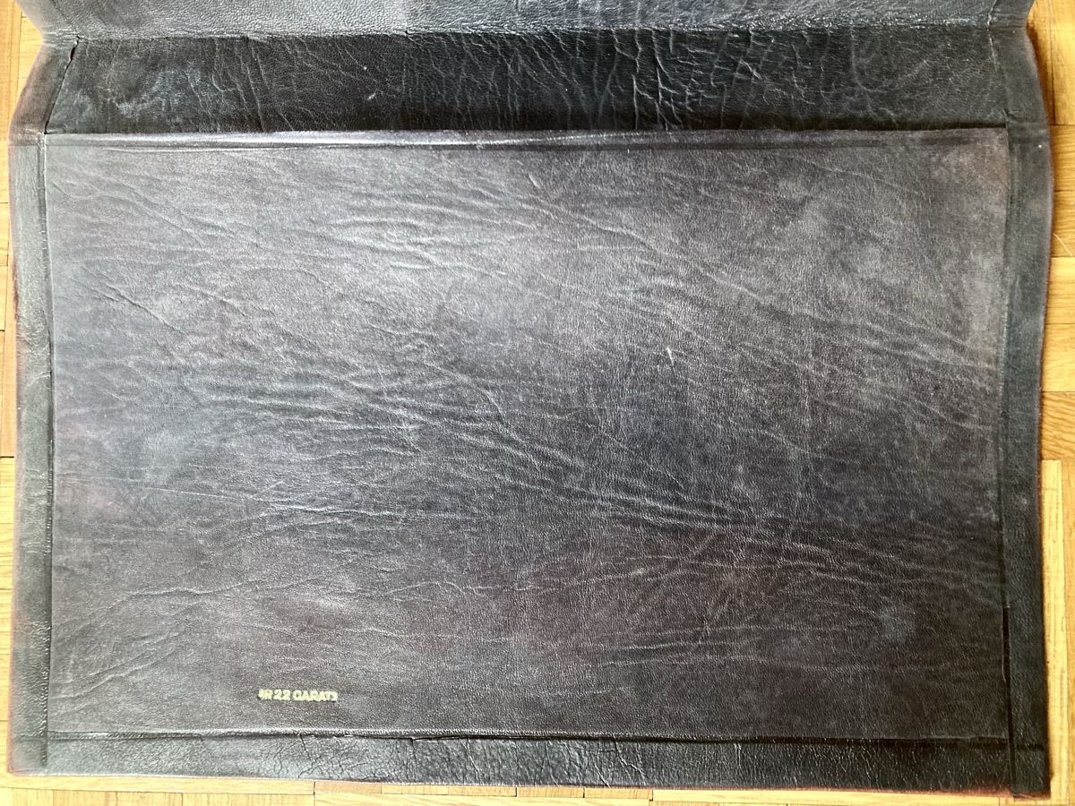 Koffer & Taschen: Porte-documents en cuir de vache et feuille d’or – Gebraucht aus Ardon von hel_2sxp 8