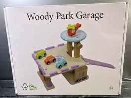 Woody Park Garage Holzspielzeug für Kinder: Parkhaus