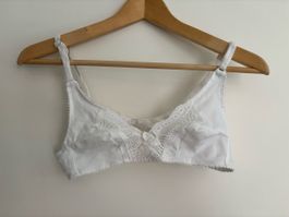 Vintage BH / Bralette mit Spitzeneinsatz 70B – FABRIKNEU 