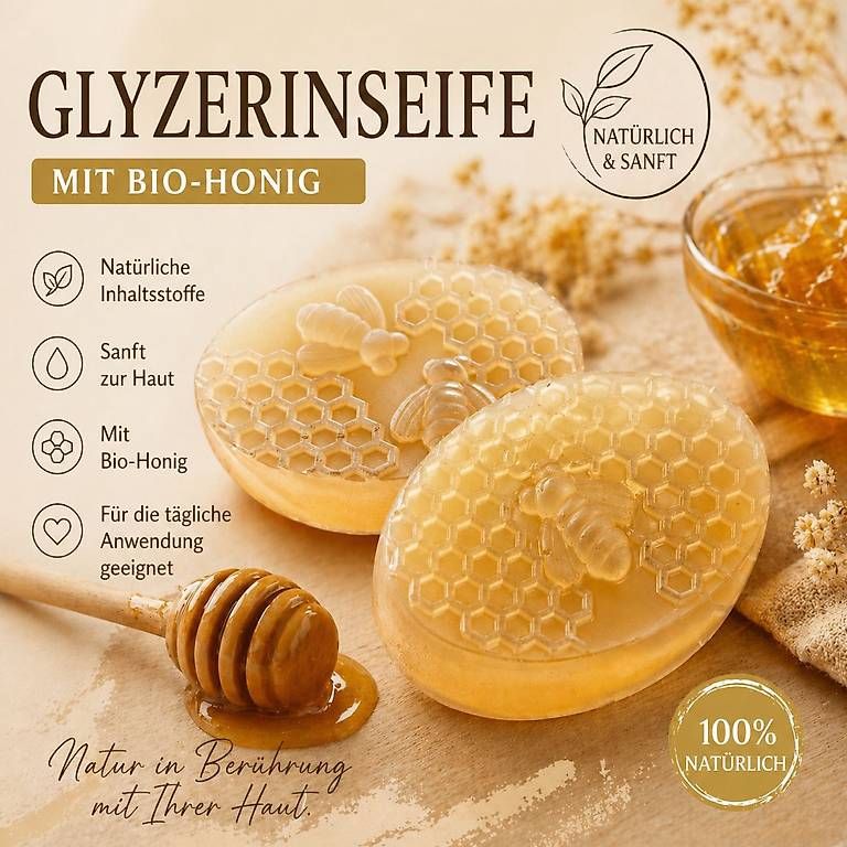 Doccia: GLICERINSEIFE MIT BIO-HONIG – Nuovo e nell'imballaggio originale da Winterthur venduto da Chiqita