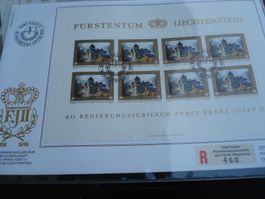 FDC-Grossbrief 1978 Bogen Liechtenstein Regierungsjubiläum