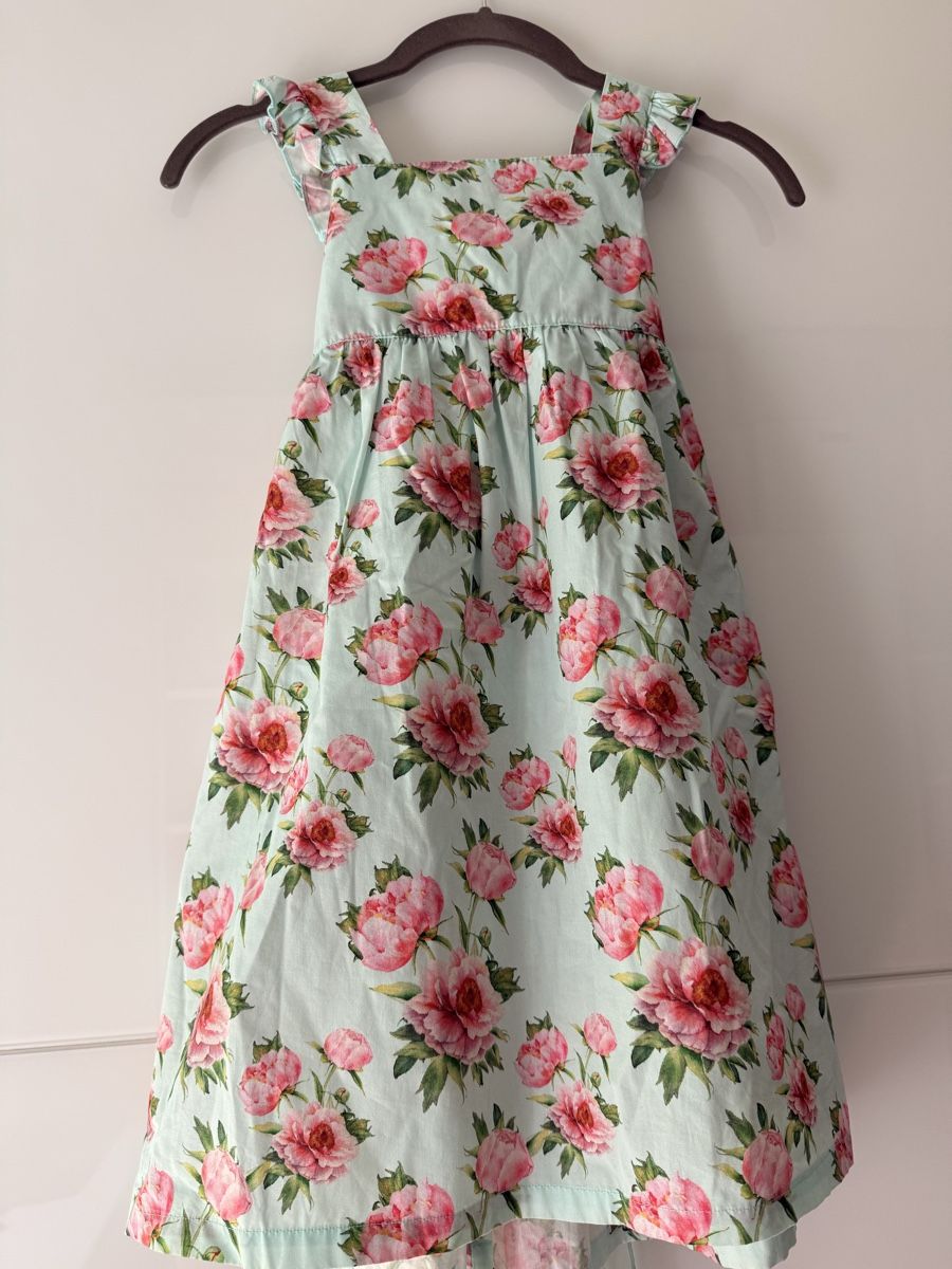 Kleider & Röcke: Phi Kleid Blumenmuster mint Grösse 9/10 Jahre – Gebraucht aus Basel von Upside12