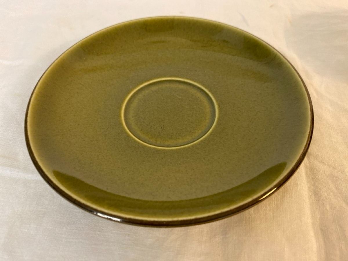 Rössler Tazze: Vintage Kaffeetasse mit Unterteller, grün – Usato da sursee venduto da trilli-tralli 3