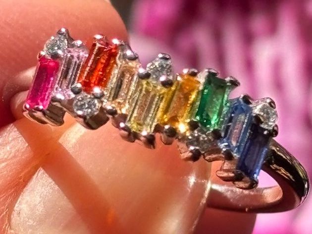 Anelli: Bague zircons multicolores – Nuovo (secondo la descrizione) da Lausanne venduto da mel2dreams
