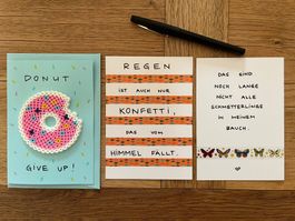 Gratis Versand - 3er-Set Grusskarten A6