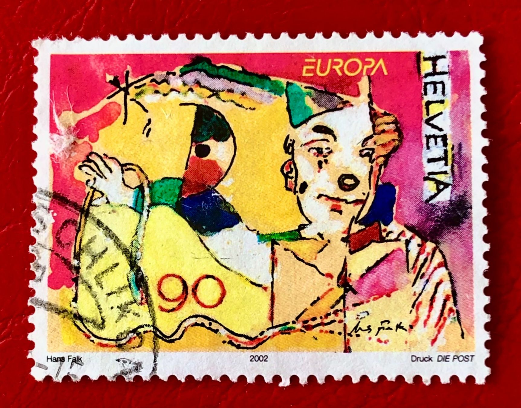 Tutti i francobolli:  Nr.1052 Clown mut Requisiten  GESTEMPELT  2002    – Usato da Aarau venduto da Billa007