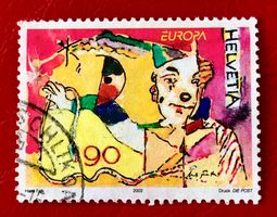  Nr.1052 Clown mut Requisiten  GESTEMPELT  2002   