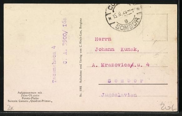 Ansichtskarten: AK Werdenberg, Schloss Werdenberg, 1926 – Gebraucht aus Berlin von bartko-reher 1