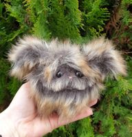 Flauschiger Handgenähter Hase Kaninchen aus Kunstfell Dekor
