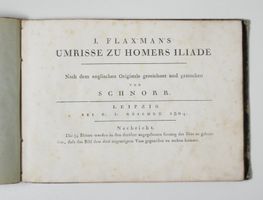 J. Flaxman Umrisse zu Homers Iliade. Mit 34 Blätter