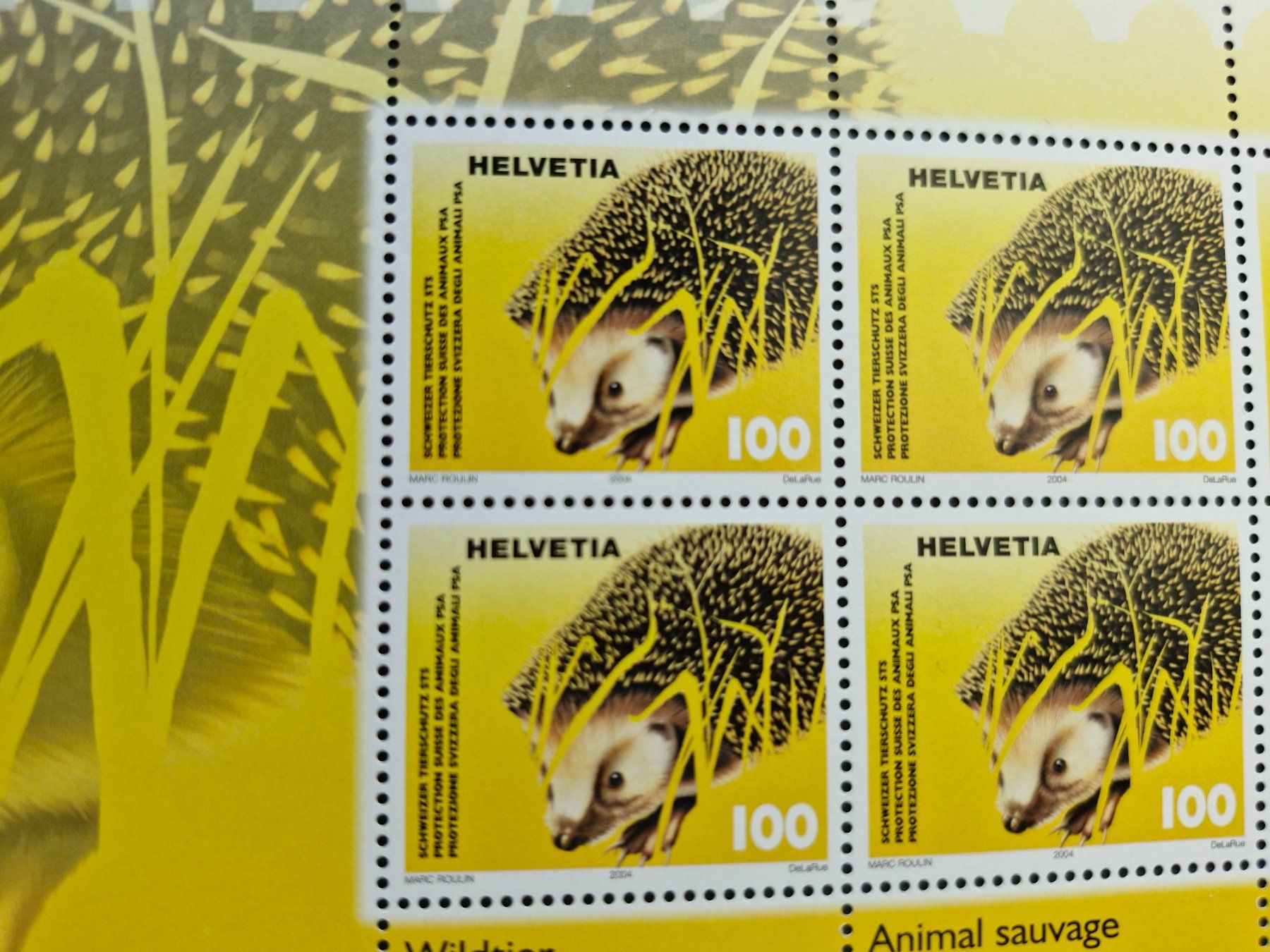 Tutti i francobolli: Schweizer Tierschutz Briefmarkenbogen 6 x 1.- postfrisch top – Nuovo (secondo la descrizione) da Frauenfeld venduto da Kasico 1
