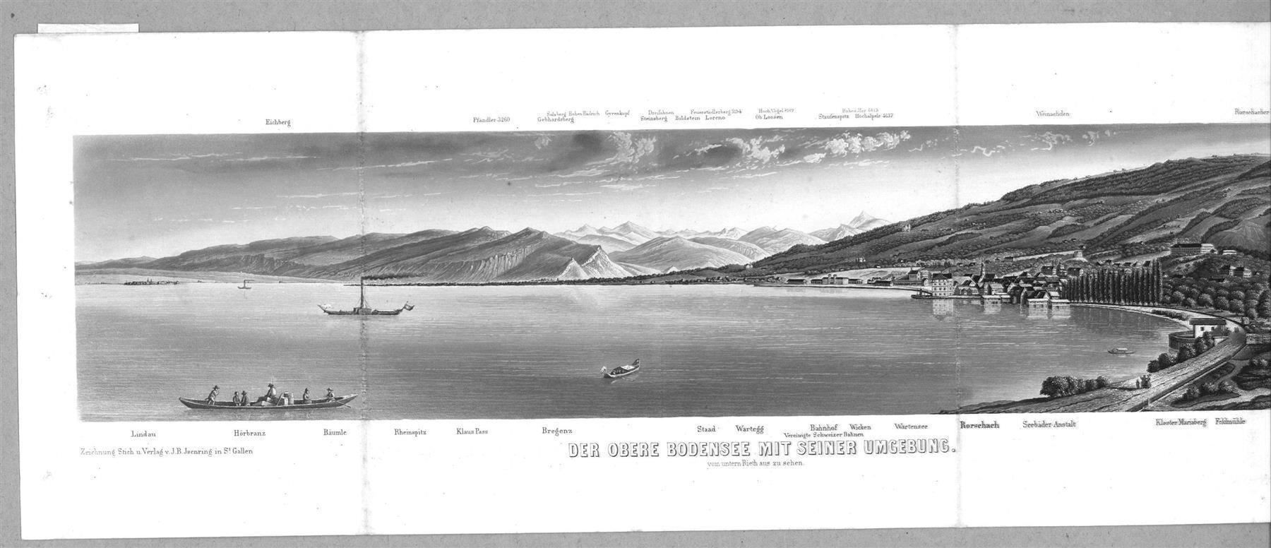 Incisioni: Rorschach Panorama von Isenring 1859 selten – Usato da Rafz venduto da Helvet32 1