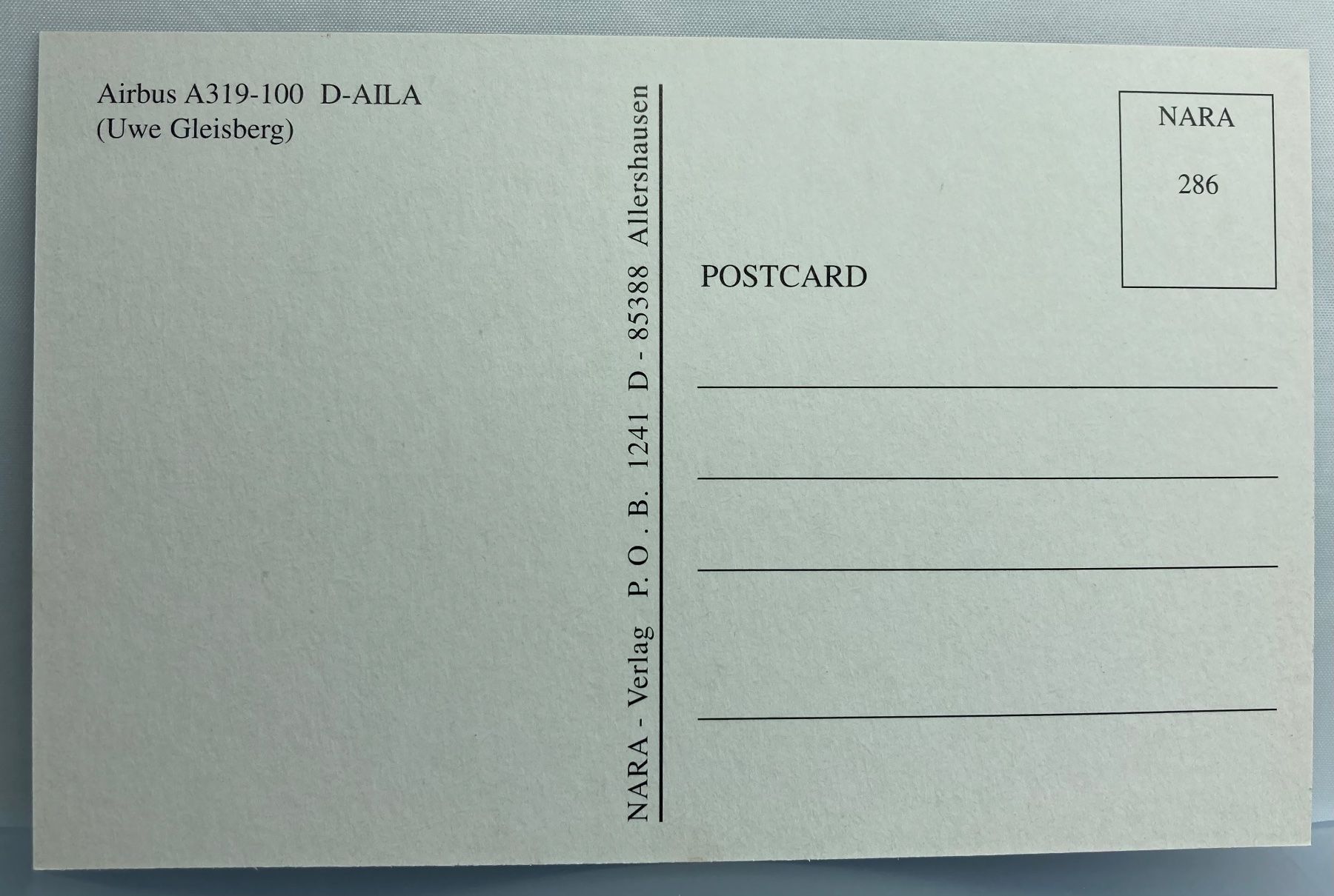 Cartoline postali: Postcard Airbus A319-100 Lufthansa – Usato da Lugano venduto da sel_x7bg 1