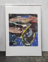 DÄNIKER - Acryl / Collage in Alurahme, 130.- anstelle 1800.-