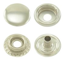 20 Stück Druckknopf Messing mit Ringfeder 15mm