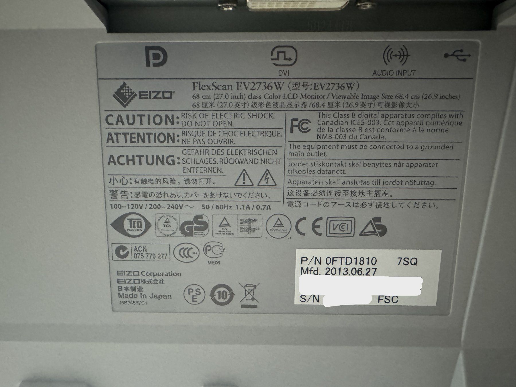 Eizo Monitore: Eizo FlexScan EV2736W – Gebraucht aus Bremgarten AG von joker_eat_world 4