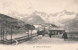 Zermatt (VS) Gornergrat Bahnhof und Bahn
