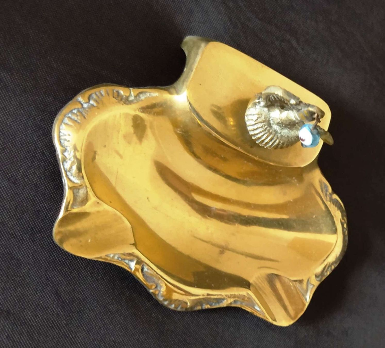 Portacenere: Aschenbecher aus Messing mit Nazar-Amulett – Nuovo (secondo la descrizione) da Zürich venduto da 1-2-3-Verkauft 2