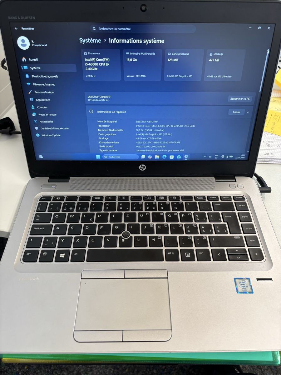 Hewlett Packard Portables: HP EliteBook G3 512/16Gb – D'occasion à La Tour-de-Trême par ValGruyere